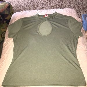 Keyhole Cut Out Shirt